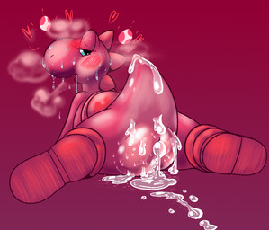after_sex anthro blue_eyes blush blush_lines bodily_fluids boots breath clothing cum cum_inside cum_on_ground cum_on_tail cum_on_vulva drooling egg excessive_cum excessive_genital_fluids exclamation_point eyebrows eyelashes female footwear footwear_only genital_fluids genitals glistening glistening_eyes half-closed_eyes head_turned heart_symbol looking_at_viewer looking_back looking_back_at_viewer lying mostly_nude multicolored_body narrowed_eyes no_sclera on_front on_ground open_mouth pink_body plump_labia pupils red_background saliva semi-anthro shell shoes simple_background solo spikes spikes_(anatomy) spread_legs spreading sweat sweatdrop sweaty_face tail two_tone_body vulva white_body 4chan_anon unknown_artist mario_bros nintendo pink_yoshi yoshi 2025 aliasing digital_media_(artwork) full-length_portrait hi_res pictographics portrait shaded