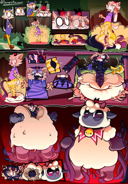 absorption_vore anthro bdsm bound clothing cult curse cursed duo encasement forest genitals goo_transformation hell host latex liquid liquid_latex male mascot narrowed_eyes penis plant plushie plushsuit possession ripping skinsuit slime suit suit_transformation summoning takeover tearing tentacles tight_clothing transformation tree vore wrapped_arms wrapped_up yeenskunk cult_of_the_lamb massive_monster_(studio) lamb_(cult_of_the_lamb) bovid caprine demon livingsuit mammal sheep symbiote absurd_res comic hi_res sequence