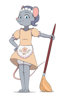 alternative_fashion anthro bloomers bottomwear broom classic_lolita cleaning_tool clothing dress female frilly frilly_bloomers frilly_bottomwear frilly_clothing j-fashion lolita_(fashion) lolita_dress solo white_bloomers kitsune2000 mammal mouse murid murine rodent absurd_res hi_res