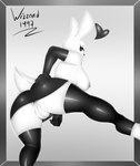 anthro armwear big_breasts black_nose bottomwear breasts clothing female genitals legwear nude pussy skirt solo stockings thick_thighs wide_hips wizard1997 beastars haru_(beastars) lagomorph leporid mammal rabbit absurd_res hi_res