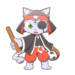 4_toes 5_fingers anthro asian_clothing barefoot black_clothing black_kimono blue_body blue_fur bottomwear clothing east_asian_clothing eye_patch eyewear fangs feet fingers fur green_eyes headdress holding_drumstick japanese_clothing kimono male open_mouth pants red_bottomwear red_clothing red_pants serious simple_background solo tail teeth toes tongue white_background young young_anthro young_male suimatsu bemani konami pop'n_music kagetora_(pop'n_music) felid mammal pantherine tiger 2015 japanese_description