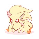 ambiguous_gender chest_tuft chibi feral multi_tail red_eyes smile solo standing tail tuft kompeito nintendo pokemon generation_1_pokemon ninetales pokemon_(species) 1:1 hi_res