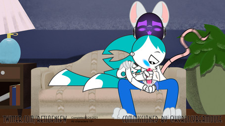 anthro ball_fondling balls black_eyes blue_hair blush bodily_fluids book bottomwear breasts claws clothed clothing cum cum_in_mouth cum_inside cum_on_face cum_on_penis cumshot detailed_background drawer duo ejaculation erection feet fellatio female female_penetrated fondling fur furniture furry_balls genital_fluids genitals grey_body grey_fur hair handjob handjob_while_penetrated hoodie humanoid_on_anthro inside lamp leaf looking_pleasured machine male male/female male_penetrating male_penetrating_female miniskirt motion_blur navel nipples no_shoes on_model open_bottomwear open_clothing open_mouth open_pants oral oral_penetration orgasm pants penetration penile penis pillow plant plant_pot potted_plant screen screen_face sex skirt smile sofa text toe_claws toes topless topwear twitching_tail white_body retsofnsfw my_life_as_a_teenage_robot nickelodeon jenny_wakeman android animal_humanoid humanoid mammal mammal_humanoid mouse mouse_humanoid murid murid_humanoid murine murine_humanoid protogen robot robot_humanoid rodent rodent_humanoid 16:9 2021 digital_media_(artwork) hi_res watermark widescreen