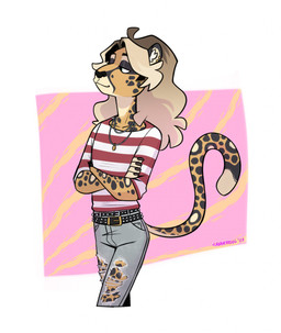 anthro belt border bottomwear clothing denim denim_bottomwear denim_clothing ear_piercing fur hair half-closed_eyes inner_ear_fluff jeans jewelry long_hair long_sleeve_shirt long_sleeves markings narrowed_eyes necklace pants piercing simple_background smile smirk smug smug_face smug_grin solo spots spotted_body spotted_fur studded_belt studs torn_bottomwear torn_clothing torn_pants tuft white_border yellow_body yellow_fur cadaverrdog auggie_(fleetwoodbrak) cheetah felid feline mammal hi_res andromorph_(lore) trans_(lore) trans_man_(lore)