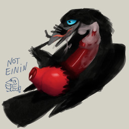 ambiguous_gender animal_genitalia animal_penis beak bestiality black_body black_feathers blue_eyes bodily_fluids canine_genitalia canine_penis cloacal cloacal_penetration cum cum_from_mouth cum_in_mouth cum_inside cum_through disembodied_penis duo extreme_penetration feathers feral feral_penetrated genital_fluids genitals holding_beak interspecies knot male male/ambiguous open_mouth penetration penis sex text tongue tongue_out x-ray_view einin avian bird corvid oscine passerine 1:1 english_text