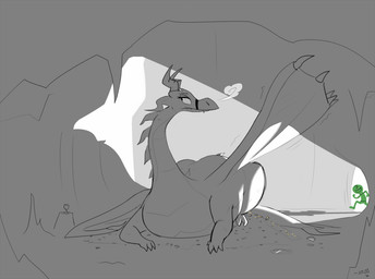 ?_face annoyed duo female feral hoard lying male membrane_(anatomy) membranous_wings tail wings shroudedmouse mythology alscadox anon dragon humanoid mythological_creature mythological_scalie scalie 2016 digital_media_(artwork) monochrome