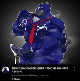 accessory age_difference anthro anthrofied balls barazoku biceps big_balls big_butt big_nipples blue_body blue_skin bodily_fluids brazilian brazilian_youtuber bubble butt cum cum_bubble cum_drip cum_on_body cum_on_chest cum_on_penis cum_on_self dripping elderly_male erection eyewear genital_fluids genitals glasses gradient_background grey_background male male/male muscular muscular_anthro muscular_male musk musky_butt musky_penis necktie nipples older_male penis pixelated red_necktie simple_background solo sweat sweatdrop text thick_thighs wearing_glasses youtuber ritcherr youtube kraven_(kraven_the_raven) avian bird corvid corvus_(genus) crow oscine passerine digital_media_(artwork) hi_res pixel_(artwork) portuguese_text