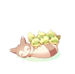 :3 ambiguous_gender blush blush_lines brown_body brown_fur cheek_tuft eyes_closed facial_tuft feral fur green_body green_fur green_tail group lying_on_another multicolored_body multicolored_fur nude open_mouth simple_background size_difference sleeping sleeping_on_another smile tail tan_body tan_fur tuft two_tone_body two_tone_fur white_background yupo_0322 nintendo pokemon furret generation_2_pokemon generation_9_pokemon pokemon_(species) sprigatito colored colored_sketch digital_drawing_(artwork) digital_media_(artwork) hi_res shaded sketch