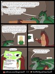 anthro black_horn coalt comic computer dialogue dragon duo electronics english_text european_mythology female feral five_frame_image fur furaffinity furaffinity_logo furred_dragon furred_scalie green_body green_eyes green_scales hair hi_res holding_object holding_paper horn inside laptop male membrane_(anatomy) membranous_wings multi_horn mythological_creature mythological_scalie mythology orange_hair page_number paper patreon patreon_logo quadruped red_body red_fur reverse_furry rimentus scales scalie scylla_(rimentus) size_difference speech_bubble tail tan_body tan_fur text url western_dragon wingless_dragon wings