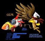 alpha_channel avian beak blue-paint-sea brown_body brown_feathers english_text feathered_wings feathers female feral friendship_is_magic gilda_(mlp) gryphon hasbro hi_res my_little_pony mythological_avian mythological_creature mythology purple_body purple_feathers scarf solo tail text white_body white_feathers wings yellow_eyes