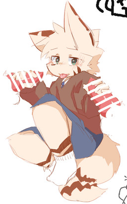 accessory anthro balls bent_legs blue_bottomwear blue_clothing blue_necktie blue_pants blush bottomwear brown_body brown_clothing brown_fur brown_shirt brown_tail brown_topwear clothed clothing dipstick_tail ear_markings footwear fully_clothed fur genitals group holding_penis male male/male markings multicolored_body multicolored_fur necktie pants penis shirt simple_background sitting socks tail tail_markings three-quarter_view tongue tongue_out topwear trio two_tone_body two_tone_fur white_background white_body white_fur white_tail white_tail_tip ranshinumeda334 shigino_azuma canid canine canis mammal wolf 2023