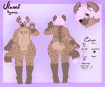 anthro balls femboy genitals male penis solo text voidyy ulanni hyena mammal spotted_hyena absurd_res english_text hi_res model_sheet tagme female_(lore)