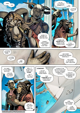 5_fingers anthro big_muscles blue_eyes blue_sky brown_eyes building close_eye clothed clothing cloud cracked_wall cracks curled_horn curly_hair detailed_background dialogue digtial_drawing_(artwork) examination examine eyewear facial_hair fantasy fingers gesture group hair hand_gesture horn jewelry large_male male monocle muscular muscular_anthro muscular_arm muscular_male navel pointing pointing_up ring rope sea sea_side ship shipwreck sky skyscape speech_bubble telescope text topless topless_anthro topless_male vehicle wardrobe water watercraft worried worried_face worried_look writing_text writing_utensil purplebirdman bovid caprine goat mammal writing_(disambiguation) 2024 better_version_at_paywall colored comic detailed digital_media_(artwork) english_text multiple_scenes shaded url