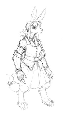 accessory belt bottomwear bow_(feature) bow_accessory bow_ribbon clothing digitigrade dress female fingerless_gloves furgonomics gloves hair handwear markings mole_(marking) ponytail ribbons shortstack shortstack_female skirt solo tail tail_accessory tail_bow tail_ribbon guoh armadillo mammal xenarthran digital_drawing_(artwork) digital_media_(artwork) hi_res monochrome