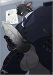 anthro bodily_fluids dripping genital_fluids genitals leaking_precum male masturbation penis precum precum_drip solo stroking_penis annietaylor mythology dragon mythological_creature mythological_scalie scalie animated hi_res