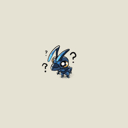 3_fingers antennae_(anatomy) anthro biped black_eyes blue_body chest_markings chibi facial_markings fingers grey_background head_markings leg_markings male markings multicolored_antennae pupils question_mark simple_background solo standing white_pupils yellow_sclera eekanant eek_(eekanant) ant arthropod hymenopteran insect 2025 digital_drawing_(artwork) digital_media_(artwork) reaction_image