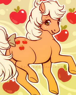 accessory apple bow_(feature) bow_accessory bow_ribbon female feral food freckles fruit furgonomics plant pre-g4 ribbons simple_background solo tail tail_accessory tail_bow tail_ribbon toony samantha_whitten hasbro mlp_g1 my_little_pony my_little_pony_'n_friends applejack_(mlp_g1) earth_pony equid equine horse mammal pony 2011 4:5 low_res
