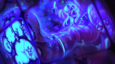anklet anthro barefoot bodily_fluids claws clothed clothing dancing dirty dirty_feet extreme_size_difference feet female female_focus foot_focus glowstick glowstick_anklet group jewelry larger_female low-angle_view micro micro_abuse pawpads rave size_difference stepped_on sweat toe_claws underfoot upskirt worm's-eye_view onkinky mithra_(p4wsized) domestic_cat felid feline felis mammal 16:9 2025 blue_theme hi_res widescreen
