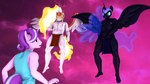 16:9 3d_(artwork) 4k abs absurd_res anthro anthrofied armor blue_eyes blue_hair bottomwear clothing crossgender daybreaker_(mlp) digital_media_(artwork) equid equine ethereal_hair ethereal_tail feet friendship_is_magic ftm_crossgender group hair hasbro headgear helmet hi_res horn humanoid_feet loincloth male mammal my_little_pony mythological_creature mythological_equine mythology nightmare_moon_(mlp) nipples orange_sclera plantigrade pupils slit_pupils sparkles spread_wings starlight_glimmer_(mlp) trio unicorn unie widescreen winged_unicorn wings yellow_eyes