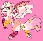 alternate_color alternative_fashion ambiguous_gender bat_wings claws clothing feathered_wings feathers feral footwear membrane_(anatomy) membranous_wings pawpads paws piercing scene_(fashion) simplified_pawpads socks solo sparklefur spikes spikes_(anatomy) wings jackrabbit_(artist) fakemon nintendo pokemon canid dusk_lycanroc generation_7_pokemon lycanroc mammal pokemon_(species) 2024 digital_media_(artwork) hi_res ibispaint_(artwork)