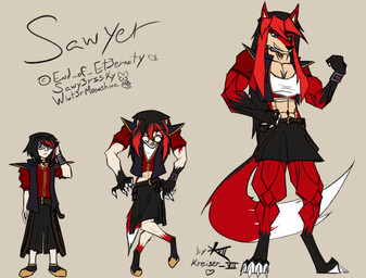 anthro black_hair body_size_growth breasts cleavage clothed clothing digitigrade eyewear female fur glasses growth hair human_to_anthro multicolored_body multicolored_fur multicolored_hair muscle_growth muscular muscular_female red_body red_fur size_transformation solo species_transformation three_frame_sequence torn_clothing transformation transformation_sequence kreiser_vii mythology sawyer_(end_of_et3rnity) canid canine human mammal mythological_canine mythological_creature werecanid werecanine werecreature werewolf sequence