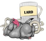 anthro butt feeding female lard morbidly_obese nude obese obese_anthro obese_female overweight overweight_anthro overweight_female pump solo weight_gain ashwolves5 ash_(ashwolves5) canid canine canis mammal wolf