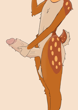 anthro big_penis brown_body brown_fur chest_tuft erection femboy foreskin fur furry_penis genitals heavy_penis huge_penis male markings masturbation multicolored_body penis solo spots spotted_body spotted_fur spotted_hips spotted_legs spotted_markings spotted_tail spotted_thighs tail tail_markings tan_body tan_fur thick_thighs tuft frogalisk deer mammal absurd_res hi_res