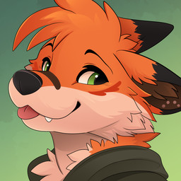 anthro black_eyebrows black_nose blep brown_markings clothing eyebrows fur green_background green_eyes hair hoodie inner_ear_fluff male markings orange_body orange_fur pink_tongue short_hair simple_background smile snout solo tan_body tan_fur teeth tongue tongue_out topwear tuft feve canid canine fox mammal red_fox true_fox 1:1 colored digital_drawing_(artwork) digital_media_(artwork) hi_res shaded