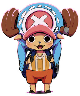 anthro backpack black_eyes black_nose blush brown_body brown_fur clothing fur hat headgear headwear horn male open_mouth simple_background solo young young_anthro young_male dagasi one_piece tony_tony_chopper deer mammal new_world_deer reindeer 2016