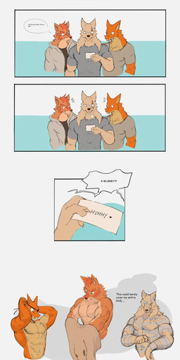 anthro clothing costume fursuit group holidays male male/male muscular pirate text wolfanine halloween mythology canid canine canis dragon ghost mammal mummy mythological_creature mythological_scalie scalie spirit undead wolf absurd_res english_text hi_res