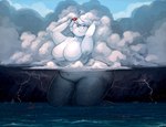 big_breasts breasts cloud electricity featureless_breasts female hair hurricane kneeling lightning macro natural_disaster not_furry personification sea slightly_chubby smile solo storm thick_thighs thunderstorm water why wide_hips ridiculouscake hurricane_irma air_creature air_humanoid elemental_creature elemental_humanoid humanoid hurricane_humanoid living_hurricane absurd_res digital_media_(artwork) hi_res lol_comments