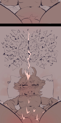 ahegao anthro blush breasts cunnilingus cunnilingus_pov dialogue duo ejaculation female female_orgasm genitals hands-free looking_at_viewer looking_pleasured mind_break navel oral orgasm orgasm_face profanity pubes sex small_breasts solo_focus spread_legs spreading text vaginal vulva lazysnout lyn_(lazysnout) deer mammal 2026 absurd_res comic english_text hi_res long_image monochrome sketch tall_image trans_(lore) trans_woman_(lore)