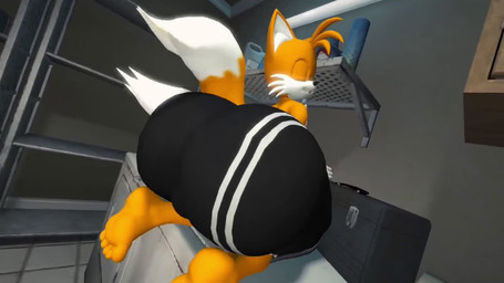 anthro appliance barefoot bedroom_eyes big_butt bottom_heavy bulge butt clothed clothing feet femboy giggling huge_butt humanoid_feet hyper hyper_butt kneeling laundry_machine leggings legwear looking_at_viewer looking_back looking_back_at_viewer male narrowed_eyes pear-shaped_figure plantigrade seducing_viewer seductive shaking_butt smug_grin soles solo thick_thighs toolbox tools washing_machine wide_hips wrench thordersfm_(artist) nocturnalva sega sonic_the_hedgehog_(series) miles_prower canid canine fox mammal red_fox true_fox 16:9 3d_(artwork) 3d_animation animated digital_media_(artwork) short_playtime sound voice_acted webm widescreen