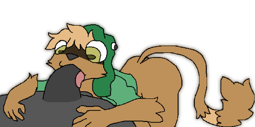 animated_gif anthro bottomless brown_body brown_fur clothed clothing erection fellatio frog_hood fur genitals green_clothing hair long_tongue male male/male oral penetration penile penis sex simple_background tail tongue tongue_out tonguejob white_background yellow_eyes vapor_towers jules_hopper_(vapor_towers) canid canine mammal 2d_animation animated digital_media_(artwork) frame_by_frame hi_res short_playtime