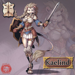 anthro big_breasts breasts clothed clothing eyeshadow female fur hair makeup medieval melee_weapon nipple_outline pink_nose purple_eyes shield solo striped_body stripes sword tail thick_thighs weapon white_body white_fur white_hair wide_hips ottobum kaelind_stormmane felid feline lion mammal pantherine 1:1 absurd_res hi_res