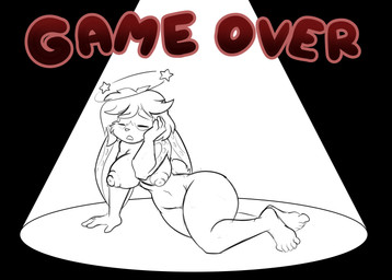 anthro bad_end barefoot breasts dazed feet female game_over gameplay_mechanics nipples solo haiku_oezu tangobunny lagomorph leporid mammal rabbit hi_res