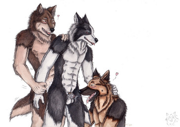 anal anal_orgasm anal_penetration anthro anthro_on_anthro anthro_penetrated anthro_penetrating anthro_penetrating_anthro barred_chastity_cage black_body black_fur blue_eyes bodily_fluids chastity_cage chastity_device cum cum_in_mouth cum_inside cum_on_tongue cum_while_chaste cumshot ejaculation from_behind_position fur genital_fluids group group_sex hands-free logo male male/male male_penetrated male_penetrating male_penetrating_male metal_chastity_cage nude open_mouth orange_body orange_eyes orange_fur orgasm penetration penile penile_penetration penis_in_ass sex simple_background standing standing_sex tan_body tan_fur threesome tongue trio wearing_chastity_cage wearing_chastity_device white_background white_body white_fur kola_(artist) border_collie canid canine canis collie domestic_dog german_shepherd herding_dog mammal pastoral_dog sheepdog wolf 2024 artist_logo dated
