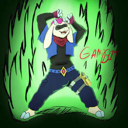 anthro belt blue_hooves bottomwear clothing cursed_energy dancing fur gloves green_background hair handwear hooved_plantigrade hooved_toes hooves horn jacket long_sleeve_shirt male pants pink_hair plantigrade scarf simple_background solo sweatpants tan_body tan_fur thigh_holster topwear templar_ponyboy jujutsu_kaisen gambit_(templar_ponyboy) kinji_hakari bovid caprine goat mammal 1:1 hi_res