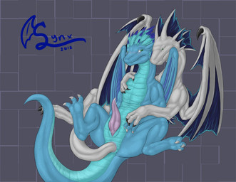 anal anal_penetration animal_genitalia animal_penis anus blue_anus blue_genital_slit duo erection feral genital_slit genitals male membrane_(anatomy) membranous_wings pattern_background penetration penis pink_penis sex simple_background tail tail_fetish tail_in_ass tail_insertion tail_play tail_sex tapering_penis wings synx_ryugami mythology dragon mythological_creature mythological_scalie scalie