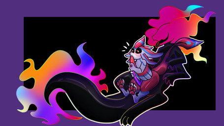 4_arms 4_ears anthro black_body blue_markings blush colored_fire duo fellatio fire flaming_head flaming_tail fur genitals gradient_penis hugging_penis male male/male markings multi_arm multi_ear multi_limb oral orange_penis pawpads penile penis purple_penis red_body red_eyes red_fur sex size_difference tail tapering_penis tongue tongue_out white_body white_fur halfpricesouls mythology kaydelas warkin_volselli avali dragon mythological_creature mythological_scalie scalie unknown_species 16:9 hi_res widescreen