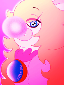 anthro blowing_bubble_gum blue_eyes clothed clothed_anthro clothed_female clothing eye_through_hair eyebrow_through_hair eyebrows female female_anthro fur glowing glowing_body hair lidded_eyes light looking_down multicolored_body pink_background pink_clothing pink_shirt pink_topwear red_eyebrows shirt simple_background solo tan_body tan_inner_ear tan_skin text thin_eyebrows topwear translucent translucent_hair two_tone_body white_body white_fur flamigoat mario_bros mario_plus_rabbids_kingdom_battle nintendo raving_rabbids rayman_(series) ubisoft rabbid_peach lagomorph mammal rabbid artist_name bust_portrait colored crossover digital_drawing_(artwork) digital_media_(artwork) hi_res lighting portrait shaded
