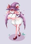 absurd_res anthro big_breasts big_butt breasts butt cleavage clothed clothing female footwear generation_7_pokemon hat headgear headwear heart_symbol hi_res high_heels luditima lurantis nintendo pokemon pokemon_(species) shoes thick_thighs wide_hips witch_hat