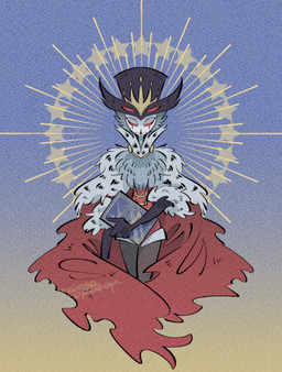 anthro beak book clothed clothing fully_clothed hat headgear headwear holding_book holding_object male red_sclera solo top_hat yasutak1192 hellaverse helluva_boss stolas_(helluva_boss) avian avian_demon bird bird_demon demon owl owl_demon hi_res signature