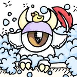 bathing bathtub bubble bubble_bath rubber_duck_on_head solo tail tail_tuft tuft i11ogica1 angel humanoid 1:1