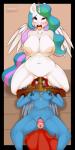 1:2 2014 absurd_res ahegao anthro anthrofied bdsm blue_body blue_fur blue_hair blush bodily_fluids bondage bound breasts crouching digital_media_(artwork) duo eating_feces equid equine fan_character feathered_wings feathers feces feces_in_mouth female female/female female_peeing friendship_is_magic fur gag genital_fluids genitals golden_shower hair hasbro hi_res horn kloudmutt looking_pleasured mammal multicolored_hair my_little_pony mythological_creature mythological_equine mythology navel nipples nude open_mouth peeing pegasus penetration pooping princess_celestia_(mlp) pussy restrained restraints ring_gag scatplay sex_toy spread_legs spreading stocks sureibu tongue tongue_out urine urine_on_belly urine_on_chest urine_stream vaginal vibrator watersports white_body white_fur winged_unicorn wings