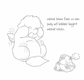 ambiguous_feral ambiguous_gender baby_talk ball dialogue eyes_closed feral flapping_wings motion_lines neonate open_mouth sad sitting soccer_ball solo tail text wings young young_ambiguous young_feral carpdime fluffy_pony mythology equid equine fluffy_pony_(species) mammal mythological_creature mythological_equine pegasus english_text monochrome