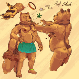 anthro armpit_hair ball_tuft balls belly big_balls big_butt big_penis blind bodily_fluids body_hair bottomwear butt clothed clothing crossdressing disability drugs flaccid foreskin genital_fluids genitals green_bottomwear green_clothing green_skirt happy_trail jewelry long_foreskin male marijuana moobs nipple_piercing nipples overweight overweight_male pawpads penis piercing potbelly precum pubes saggy_balls skirt smelly solo tattoo tuft unretracted_foreskin vein veiny_penis avalath_tiger jayson_(avalath_tiger) bear mammal 1:1 hi_res