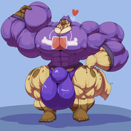 5_toes anthro balls_outline barefoot big_bulge big_muscles big_pecs bulge clothing detailed_bulge fangs feet flexing genital_outline gradient_background grin heart_symbol hoodie huge_bulge huge_muscles huge_pecs hyper hyper_bulge hyper_muscles hyper_pecs male muscular muscular_anthro muscular_male nipples pecs penis_outline plantigrade simple_background smile solo standing teeth thong toes tongue tongue_out topwear underwear bobert canid canine canis domestic_dog mammal 1:1 2020 hi_res