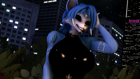 anthro big_breasts black_clothing black_latex black_leotard blue_body blue_fur blue_hair breasts city city_background clothed clothed_anthro clothed_female clothing eyes_closed female fur hair latex latex_clothing latex_leotard leotard multicolored_body multicolored_fur night solo two_tone_body two_tone_fur white_body white_fur psikokinetic warfaremachine_(modeler) nintendo star_fox krystal_(star_fox) warfare_krystal canid canine fox mammal 16:9 2024 3d_(artwork) digital_media_(artwork) hi_res source_filmmaker_(artwork) widescreen
