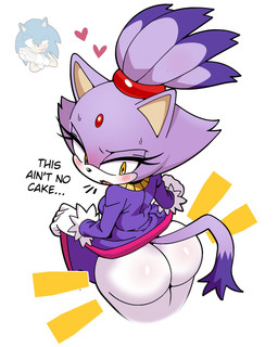 anthro big_butt blush bodily_fluids bottomwear butt clothed clothing clothing_lift duo fangs female hair heart_symbol hero huge_butt looking_back male ponytail princess royalty skirt skirt_lift sweat sweatdrop teeth text yellow_eyes sirsmolnsfw sega sonic_the_hedgehog_(series) blaze_the_cat sonic_the_hedgehog domestic_cat eulipotyphlan felid feline felis hedgehog mammal 4:5 absurd_res hi_res